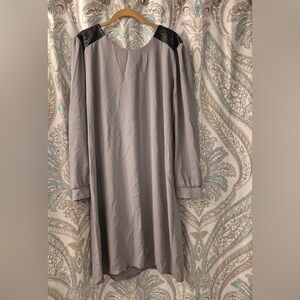 SD Collection Gray Sequin Accent Dress
